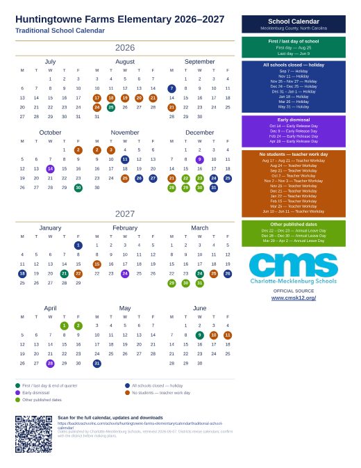 Traditional School Calendar preview