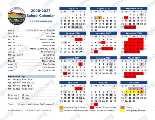 2026-2027 Calendar preview