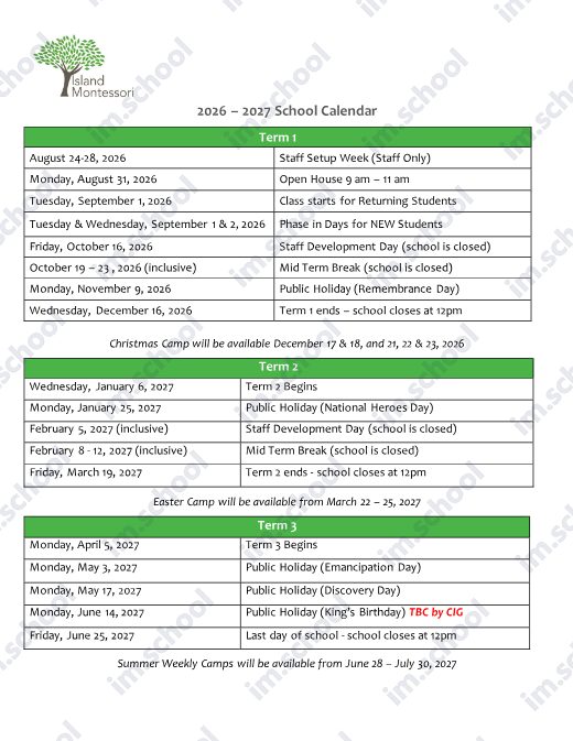 2026-2027 Calendar preview