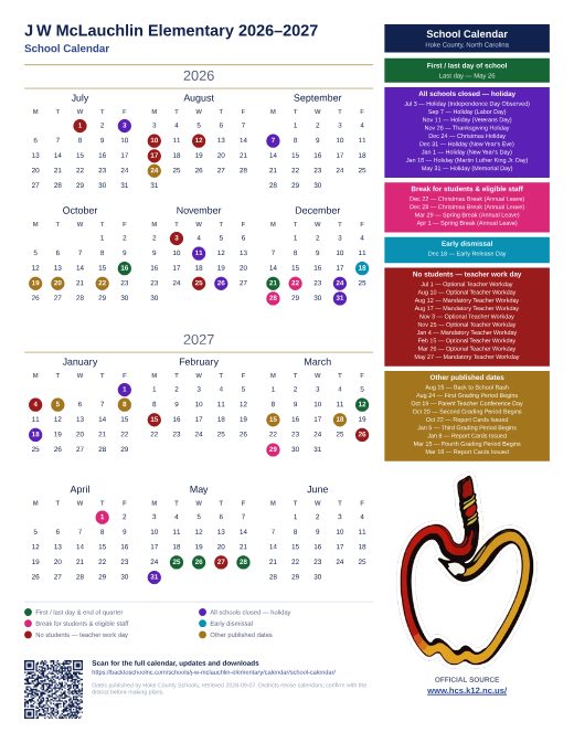 School Calendar preview