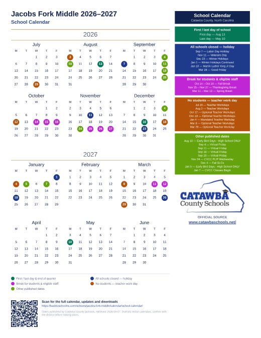 School Calendar preview