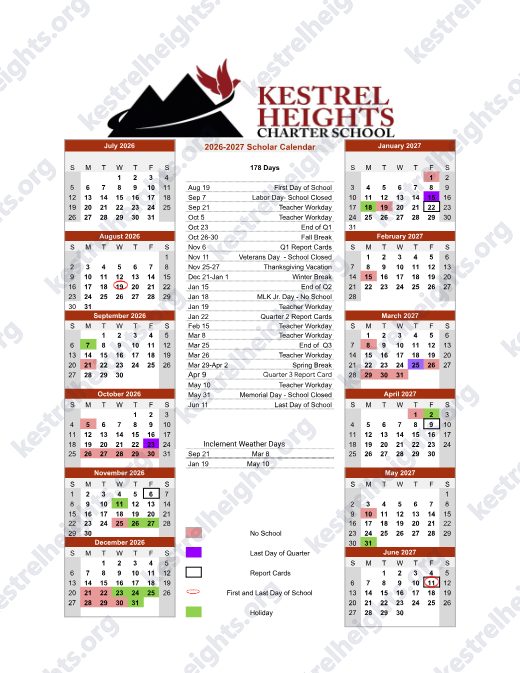 2026-2027 Calendar preview