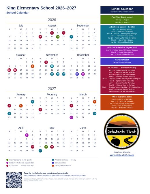 School Calendar preview