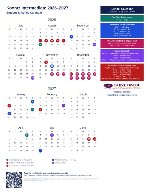 Student & Family Calendar preview