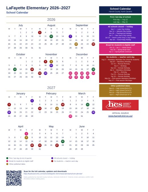 School Calendar preview