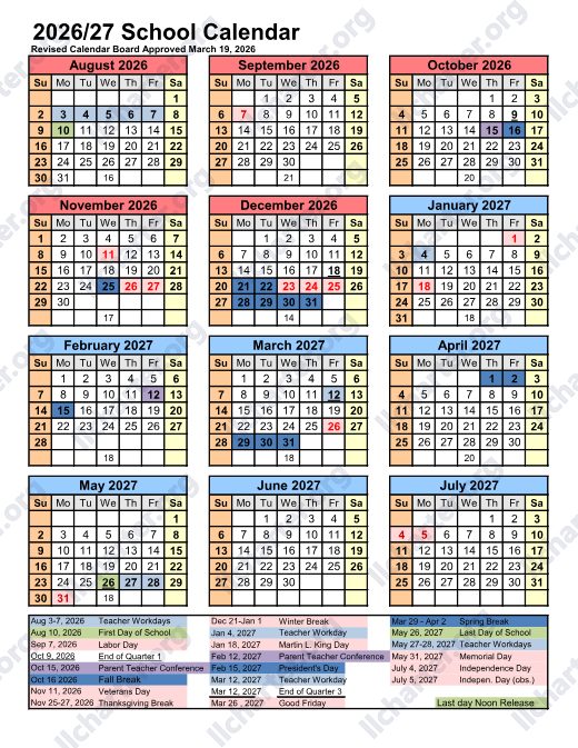 2026-2027 Calendar preview
