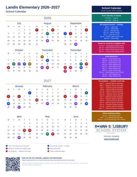 School Calendar preview