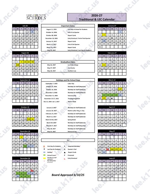 2026-2027 Calendar preview