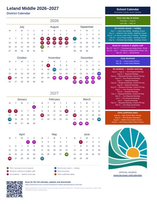 District Calendar preview