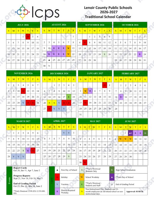 2026-2027 Calendar preview