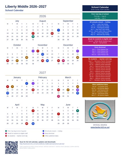 School Calendar preview