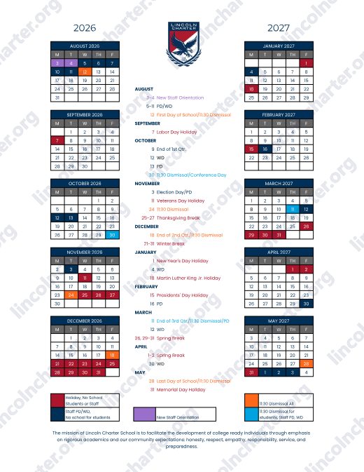 2026-2027 Calendar preview