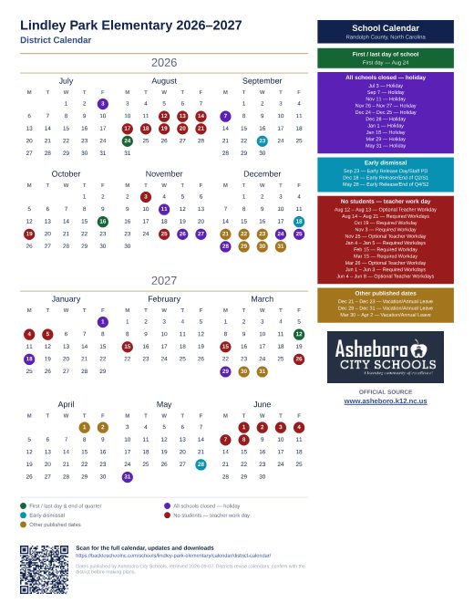 District Calendar preview