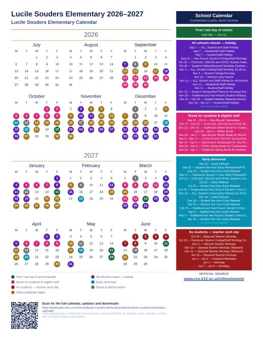 Lucile Souders Elementary Calendar preview