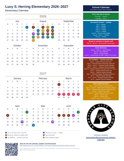 Elementary Calendar preview