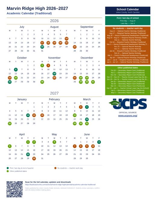 Academic Calendar (Traditional) preview