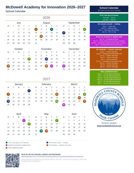 School Calendar preview