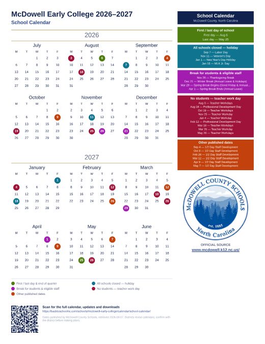 School Calendar preview