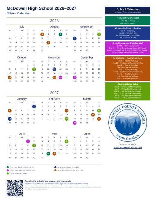School Calendar preview