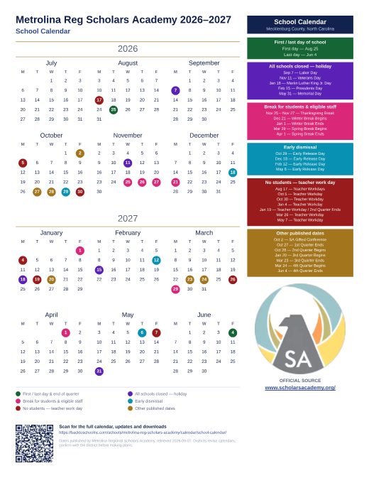 School Calendar preview