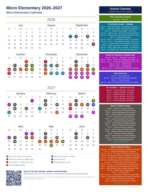 Micro Elementary Calendar preview