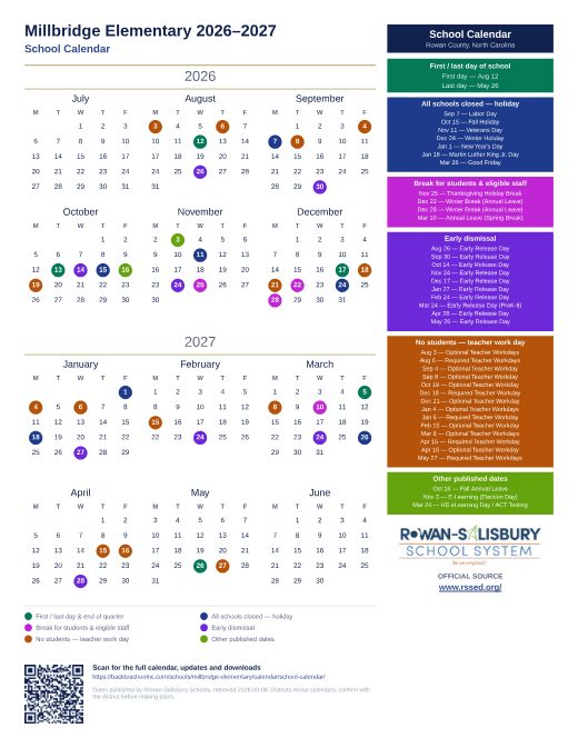 School Calendar preview