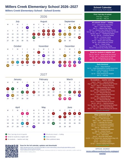 Millers Creek Elementary School - School Events preview