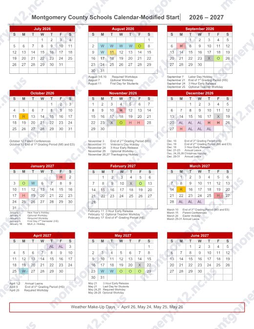 2026-2027 Calendar preview