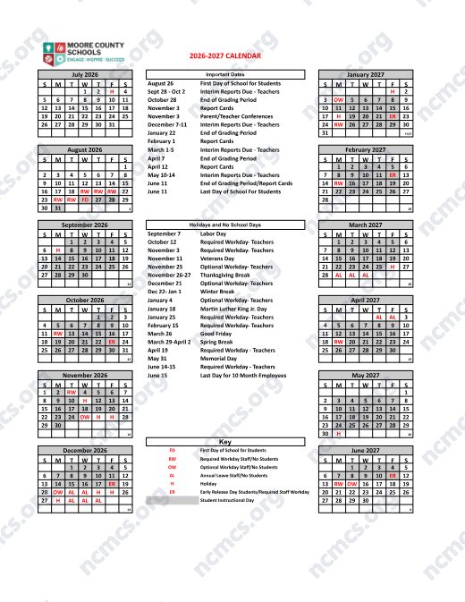 2026-2027 Calendar preview