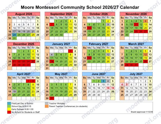 2026-2027 Calendar preview
