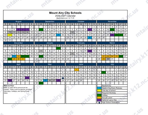 2026-2027 Calendar preview
