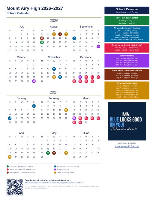 School Calendar preview