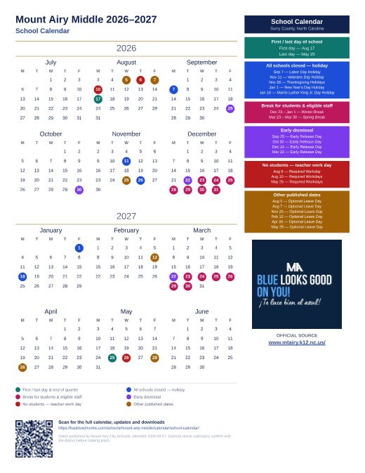 School Calendar preview