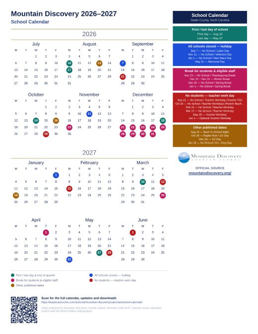 School Calendar preview
