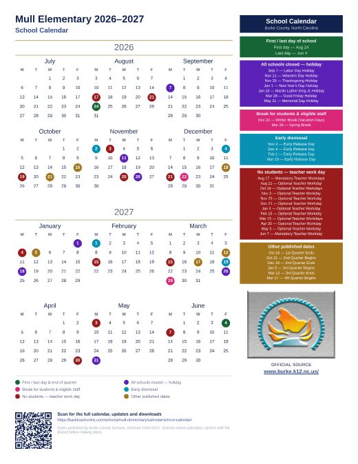 School Calendar preview