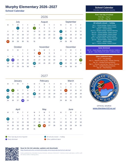 School Calendar preview