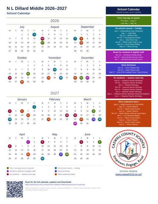 School Calendar preview