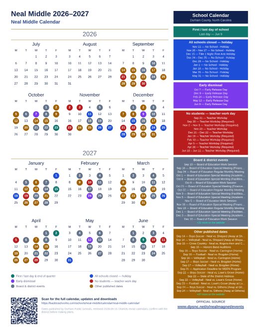 Neal Middle Calendar preview