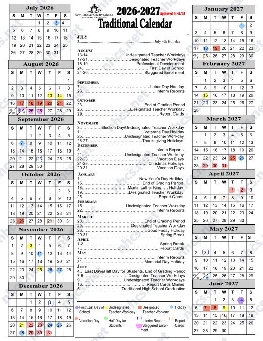 2026-2027 Calendar preview