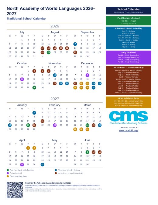 Traditional School Calendar preview