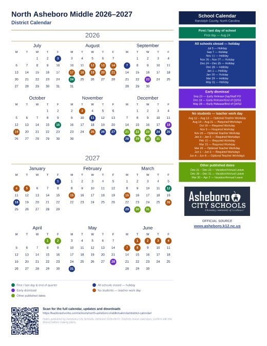 District Calendar preview