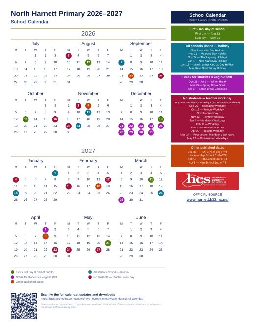 School Calendar preview