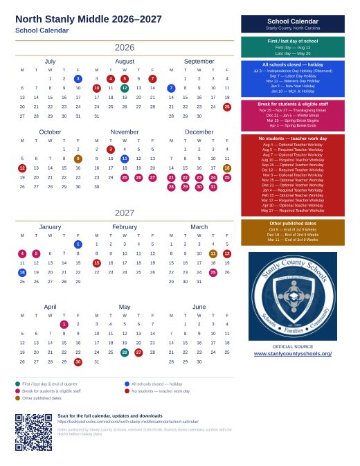 School Calendar preview