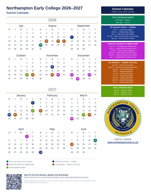 School Calendar preview