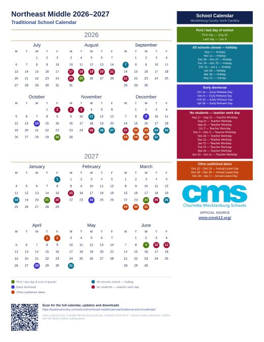Traditional School Calendar preview