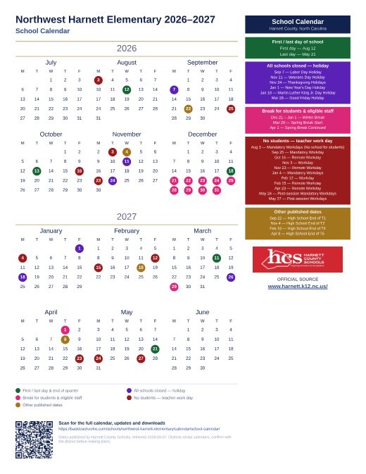 School Calendar preview