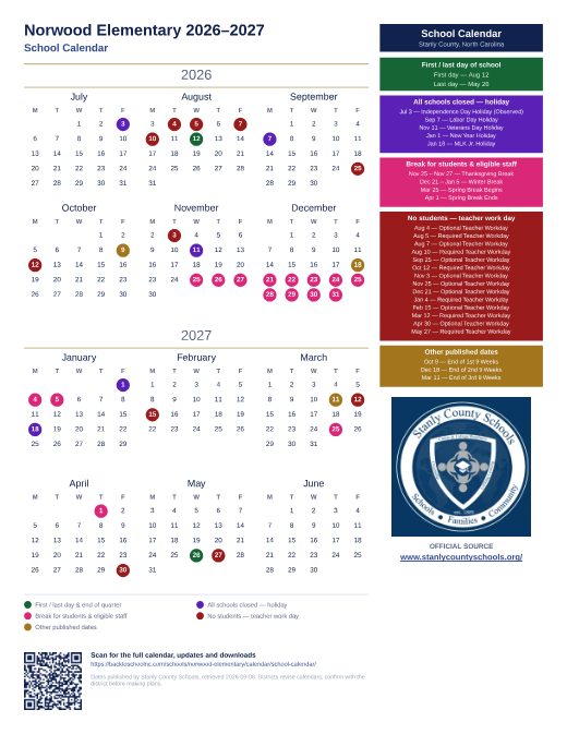 School Calendar preview
