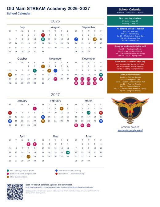 School Calendar preview
