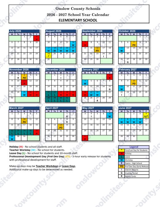 2026-2027 Calendar preview