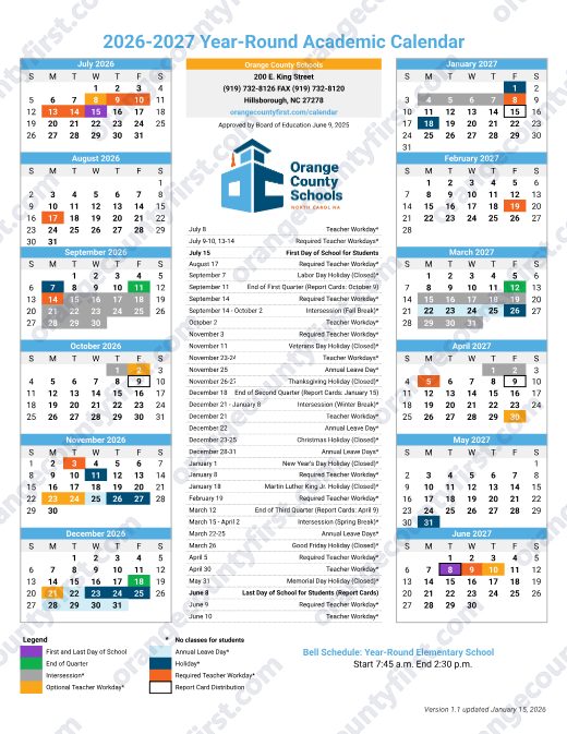 2026-2027 Calendar preview